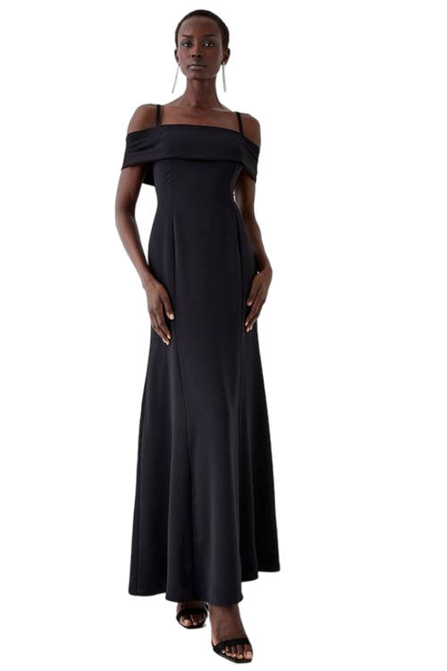 Jacques Vert Black Bardot Maxi Dress BCC05517