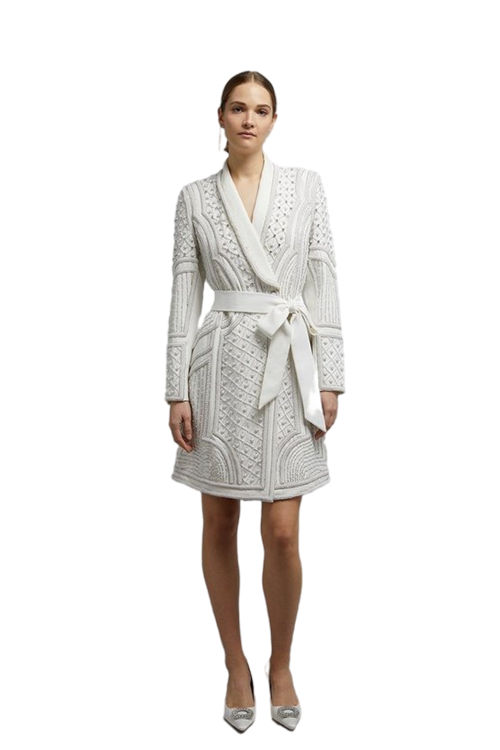 Jacques Vert Ivory Premium Embellished Tux Dress​ BCC03948
