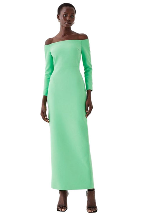 Jacques Vert Mint Bardot Maxi Long Sleeve Dress BCC02667