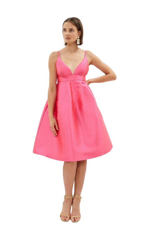 Jacques Vert Pink Petite Structured Twill Midi Cami Dress BCC03063